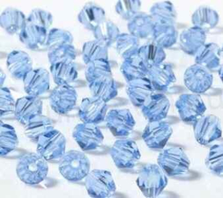 Korálky broušené sluníčka 6 mm modré plastové 20ks (AC54)