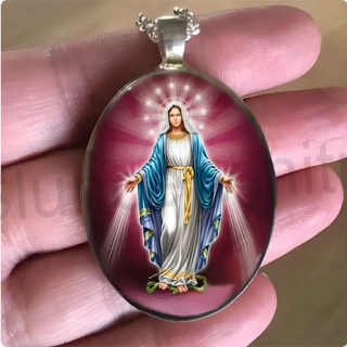 Nerezový náhrdelník s přívěškem panna Marie (BD792)