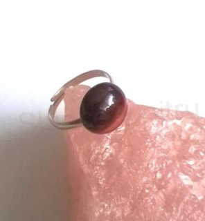 Nastavitelný minerální prsten býčí oko (X1721)