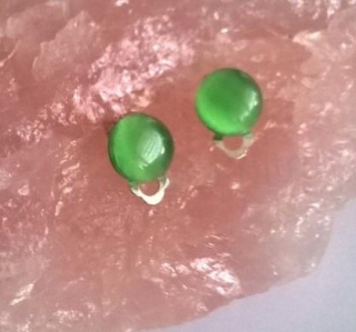 Minerální náušnice klipsy kočičí oko (X1723)