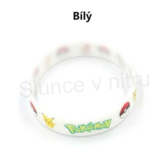 Pokemon silikonový náramek luminus Pikachu bílá (BC567)