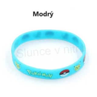 Pokemon silikonový náramek luminus Pikachu modrý (BC567)