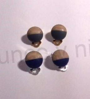 Náušnice klipsy imitace dřeva (BB764)