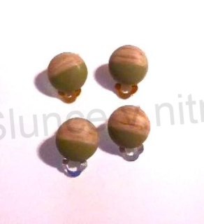 Náušnice klipsy imitace dřeva (BB765)