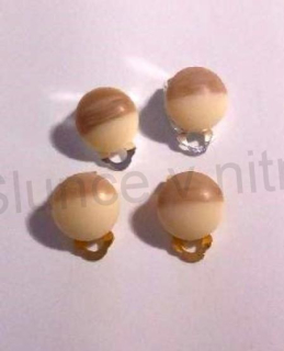 Náušnice klipsy imitace dřeva (BB766)