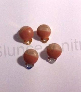 Náušnice klipsy imitace dřeva (BB767)