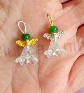 Andílek pro štěstí - talisman - zlatý, stříbrný (H486)