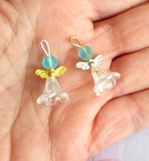 Andílek pro štěstí - talisman - zlatý, stříbrný (H488)