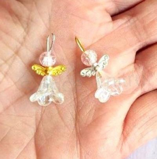 Andílek pro štěstí - talisman - zlatý, stříbrný (H490)