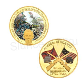 Pozlacená Americká občanská válka - mince (MA2)