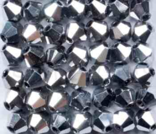 Korálky Swarovski Elements sluníčka 4 mm stříbrné 10 kusů (AC67)