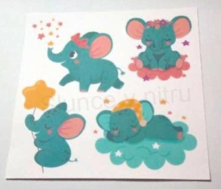 Dětská Samolepicí tapeta Zvířátka Slon, slůně (E848)