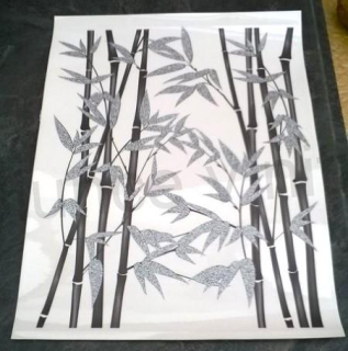 Samolepicí tapeta, dekorace Bambus, Bambusový stonek velikost 38 x 29 cm (E851)