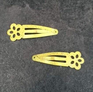 Zacvakávajicí sponky, sponka do vlasů kytička žlutá (H493)