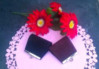 Peněženka na mince semišová 2 barvy (J38)