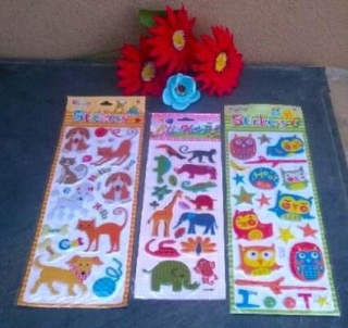 Pěnová 3D dekorace, nálepka, samolepka zviřátka mix více druhů (E861)