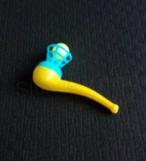 Foukačka s míčkem plastová Žlutá 1 (D61)