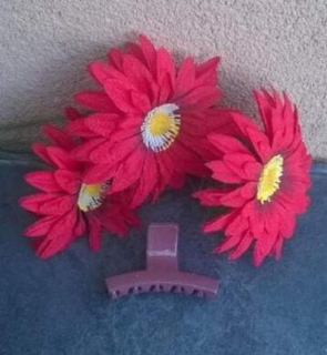 Střední skřipec do vlasů 7 x 3,9 cm tmavě fialový (H524)