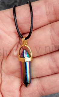 Minerální náhrdelník Aqua Aura Titanium (X1733)