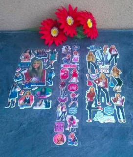 Pěnová 3D dekorace, nálepka, samolepka Hannah Montana více druhů (E879)