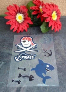 Nášivka pirát velikost 21 x 15 cm (C677)