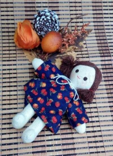 Hadrová panenka Anička délka 15 cm (D895)