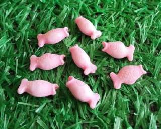 Růžový korálek ryba 17 x 8,5 mm (AC77)