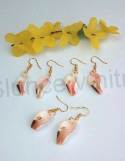 Visací náušnice mořské plody pravá mušle více balení (X1756)