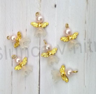 Andílek pro štěstí - talisman - zlatý (H538)