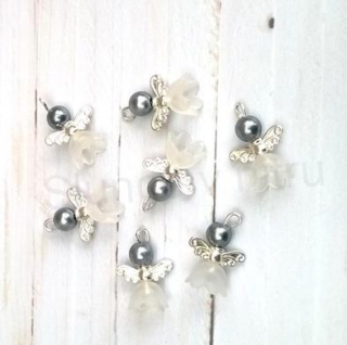 Andílek pro štěstí - talisman - stříbrný (H539)