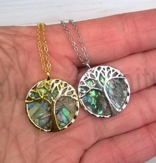 Strom života z mušle Paua – 2 barvy (X1767)