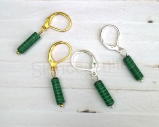 Minerální náušnice malachitové (X1780)