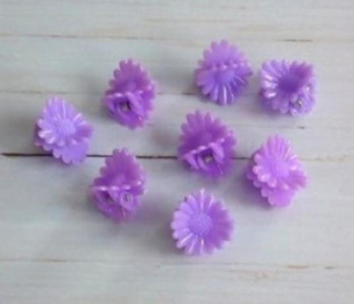 Mini skřipec do vlasů barevná kytička 18 x 18,2 mm fialová (H540)