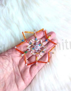 Vánoční 3D korálková ozdoba hvězda (VAN3)