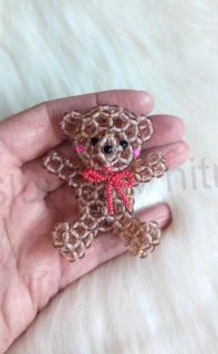 3D korálková ozdoba medvídek (VAN11)