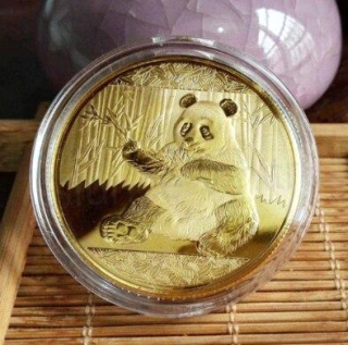 Pozlacená Velká Panda - mince (MA4)