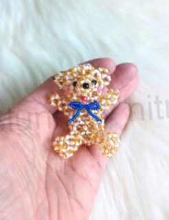 3D korálková ozdoba medvídek (VAN12)