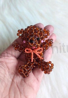 3D korálková ozdoba medvídek (VAN14)