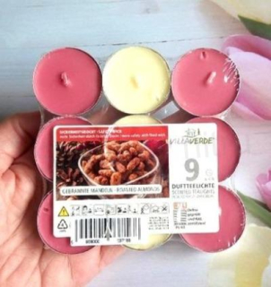 Čajová svíčka Pražená mandle 9 kusů v balení (CH37)