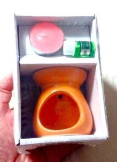 Keramická aromalampa sada olej a vonná svíčka (CH43)