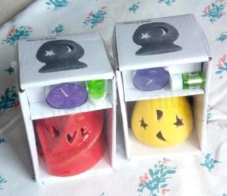 Keramická aromalampa sada olej a vonná svíčka (CH43)