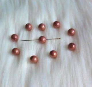 Skleněné voskované perle 8 mm – bronzové (AC370)