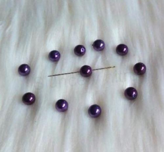 Skleněné voskované perle 8 mm – fialové (AC372)