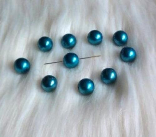 Skleněné voskované perle 10 mm – modrá (AC379)