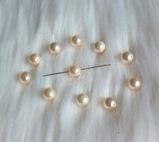 Skleněné voskované perle 14 mm – krémová (AC392)