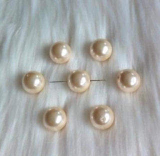 Skleněné voskované perle 15–16 mm – krémová, žlutá (AC393)