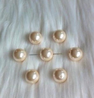 Skleněné voskované perle 18 mm – krémová, žlutá (AC394)