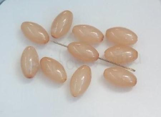 Skleněný korálek oválek 12 x 7 mm - 10 ks (AC401)