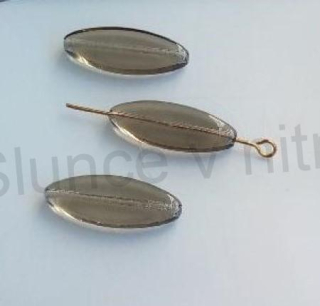 Skleněný ploškovaný korálek 24,4 x 9,4 mm - 3 ks (AC403)