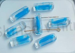 Skleněný ploškovaný korálek 24 x 8 mm (AC413)